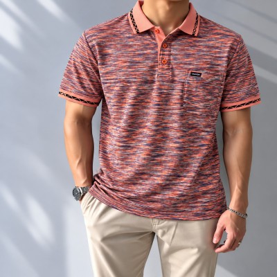 Premium Polo - [Maroon & White Melange]