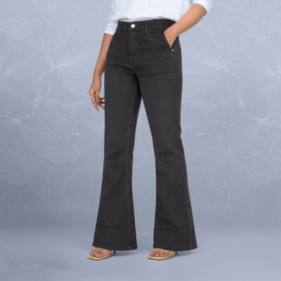 Women Flared Jeans Black