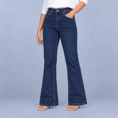 Women Flared Jeans Deep