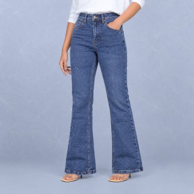 Women Flared Jeans Light Wash