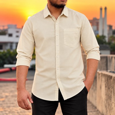 Men's Stylish Shirt - [ Beige ]