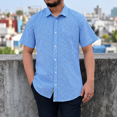 Men's Stylish Shirt - [ Sky Blue ]
