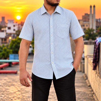 Men's Stylish Shirt - [ Light Blue ]
