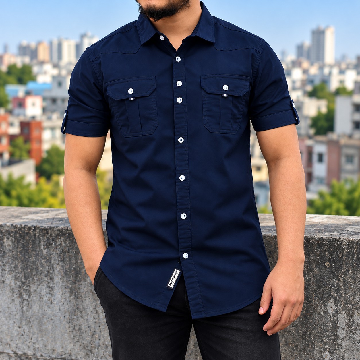 Men's Stylish Shirt - [ Nevy ]