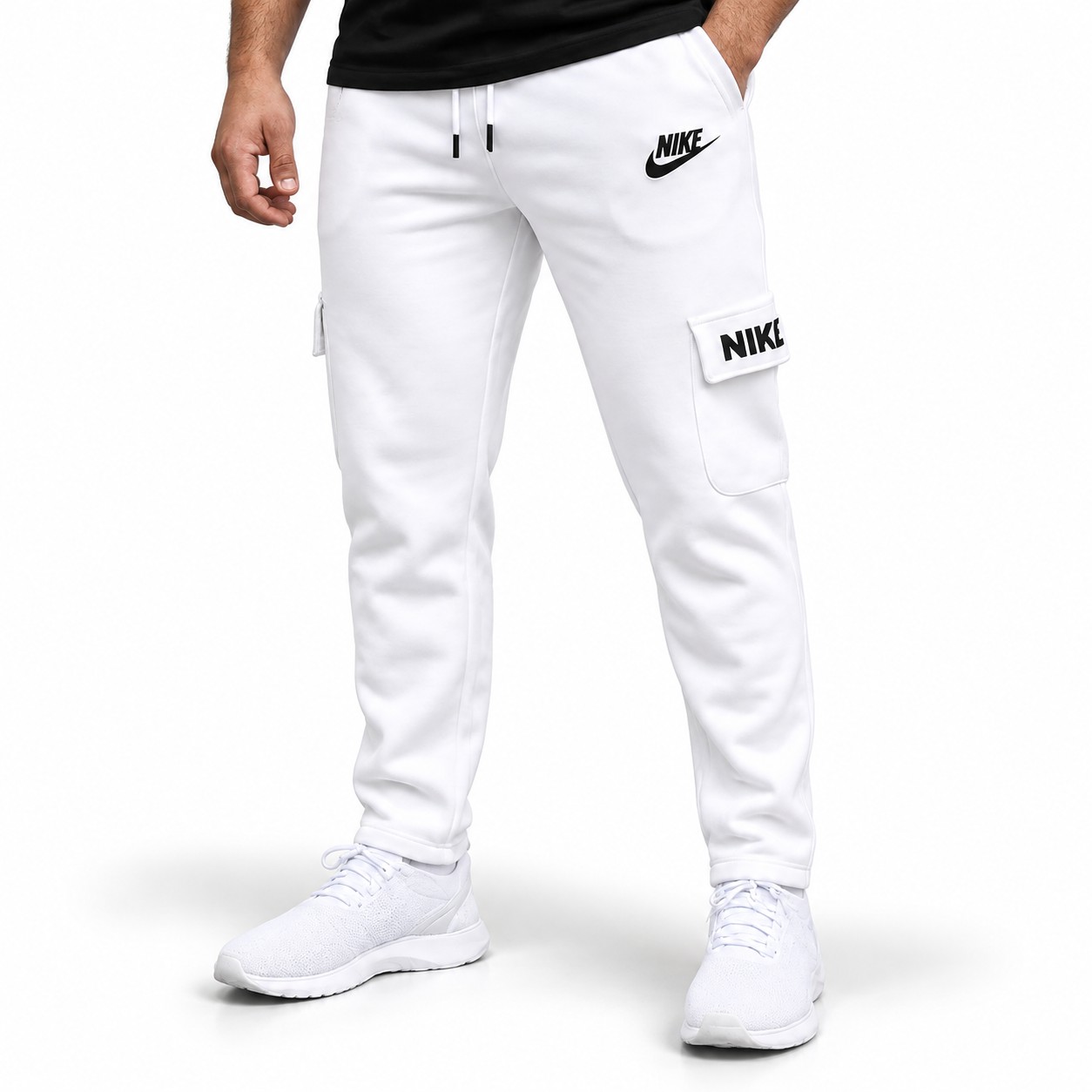 PREMIUM COTTON JOGGERS-NIKE WHITE